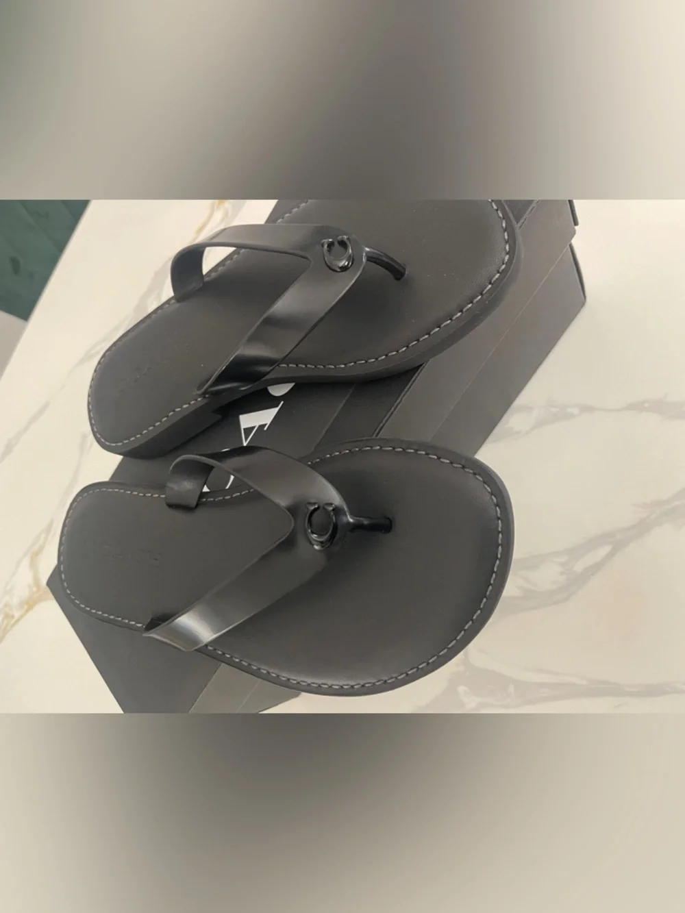 Coach Brianna Leather Sandals Size 5b - Picture 2 of 7